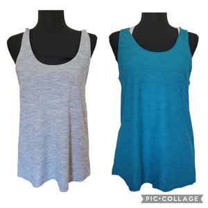Two Old Navy Breathe ON 2-in-1 Sports Bra Nursing Tank Tops